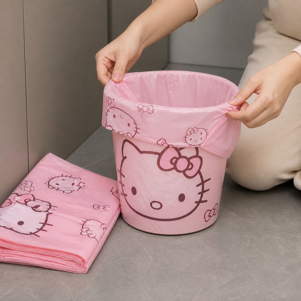 Pink Cartoon Cat Printed Vest  - đánh giá và giá Commercial Kitchen Bin