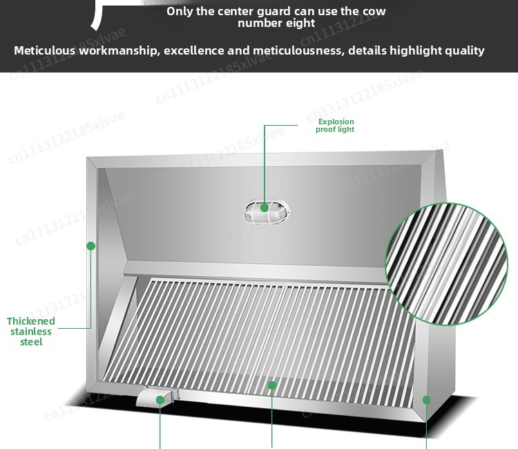 Thickened Stainless Steel Fume - đánh giá và giá Range Commercial Kitchen